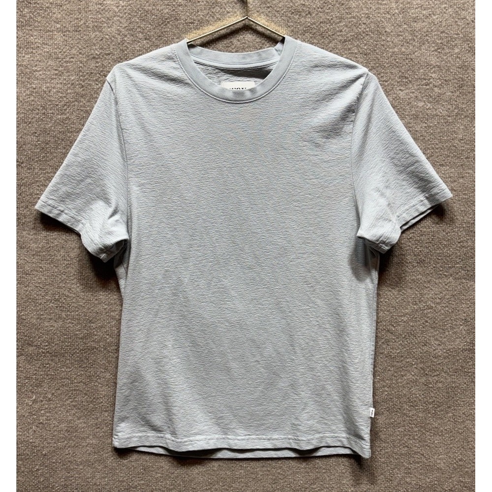 Wax London Dean Blue Short Sleeve T-Shirt Mens Size Medium Organic Cotton Tee